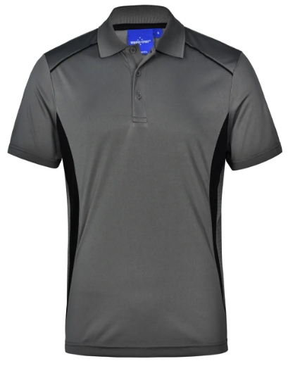 Picture of Winning Spirit, Mens Cooldry S/S Contrast Interlock Polo